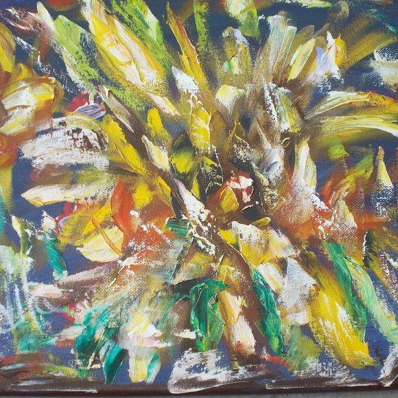 By Texas Artist Davila Other - Certified Original "Sunburst" impressionistic oil painting by Davila, 12"x16"